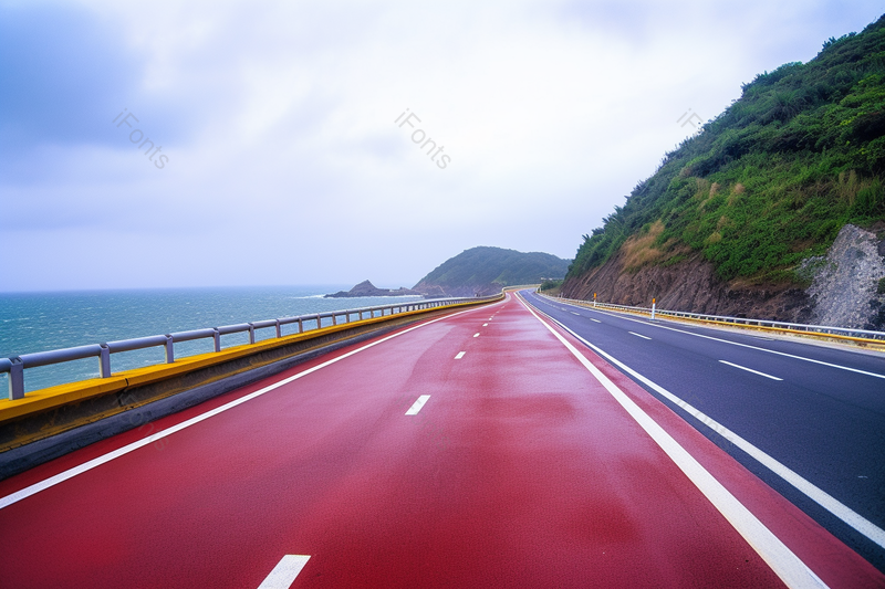海边的塑胶公路跑道,高清,摄影图,摄影图片,图片大全,摄影图免费下载